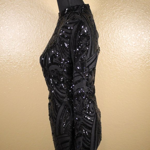 Beautiful Black Sequin Dress - Picture 6 of 11
